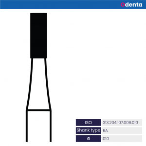 Fraise Cylindrique Acier Inoxydable Contre-Angle - Odenta - 010